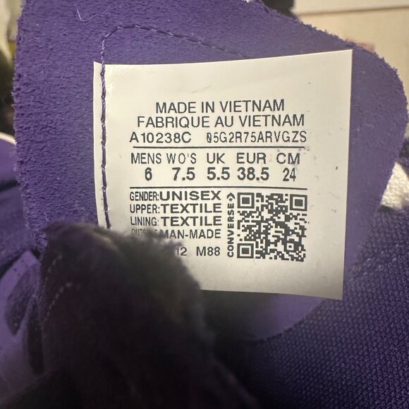 ❤️Converse Chuck Taylor All Star Cruise 7.5 Women Shoes Purple Sneakers A10238C - Picture 9 of 12